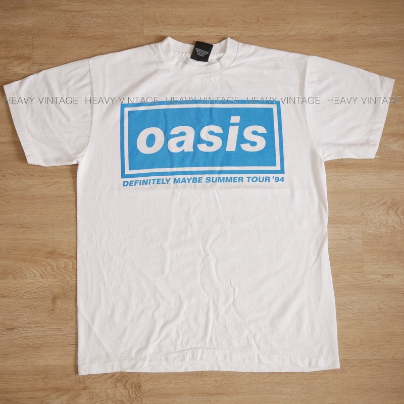 OASIS เสื้อทัวร์ ป้าย USA วินเทจ วงร๊อค โอเอซิส heavy vintage shirt