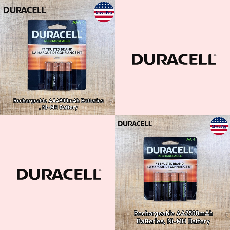 Duracell® Rechargeable AA2500mAh/AAA900mAh Batteries, Ni-MH Battery แบตเตอรี่ AA/AAA แบบชาร์จได้ แบต