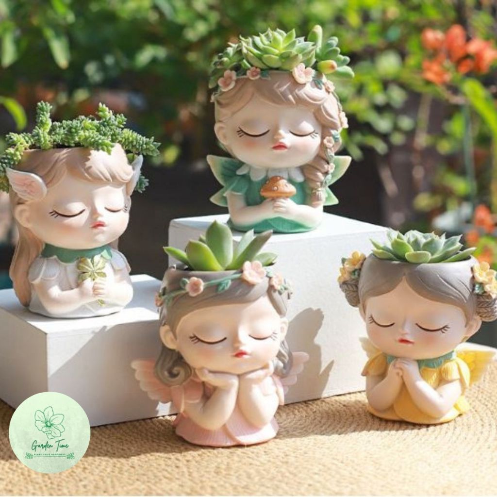 Restock กระถางเรซิ่น ลายน้องแมว ขนาดประมาณ 25cm กระถางไม้อวบน้ำ กระถางแคตตัส กระถางกุหลาบหิน ของแต่งบ้าน แมว