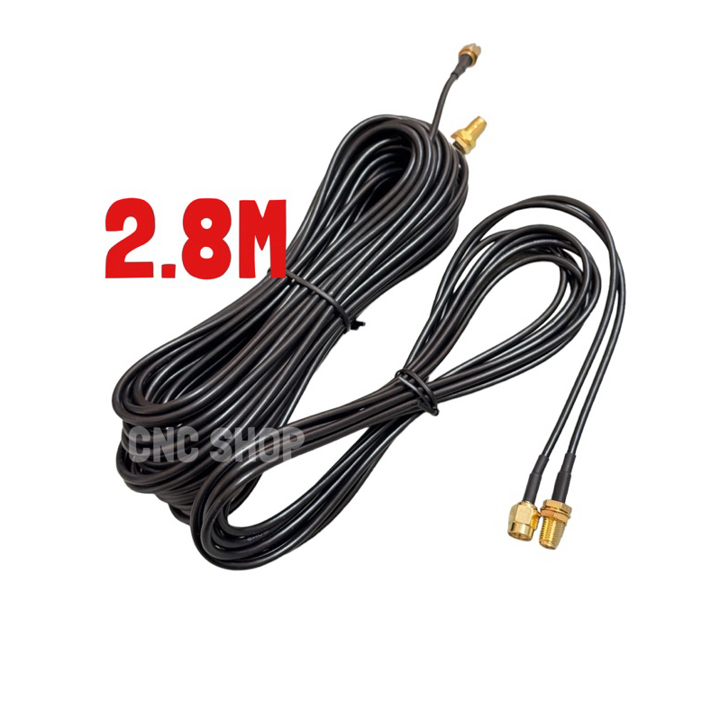 SMA RG58 SMA Connector SMA ชายไปยัง SMA หญิง Coaxial RG58 สาย WIFI ปลั๊กแจ็คเสาอากาศ SMA EXTENSION 2.8M
