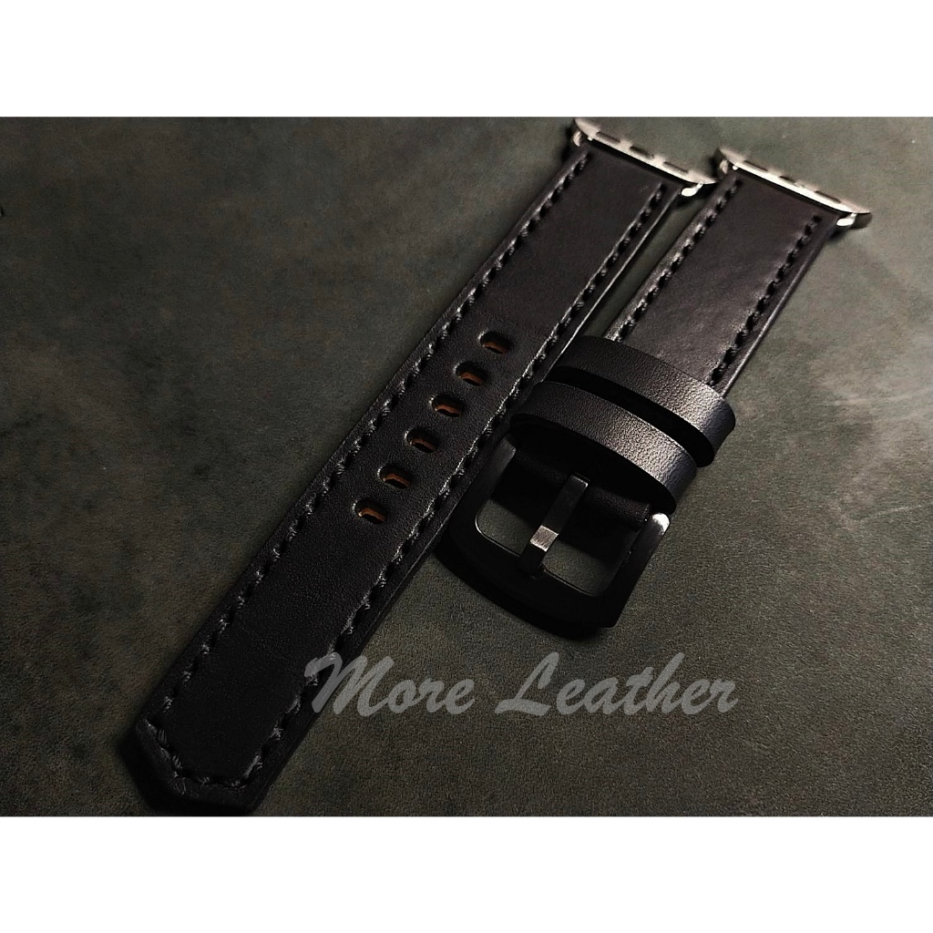 More Leather สายนาฬิกาสำหรับ Apple watch series 8/7/6/5/4/3/2/1/se สายนาฬิกาหนังแท้, Apple watch band