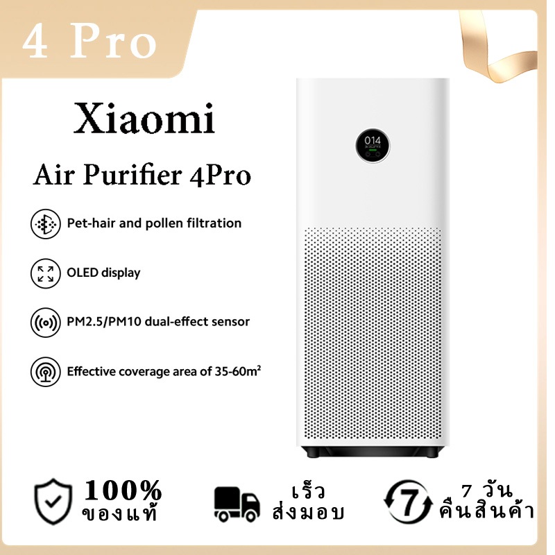 Xiaomi Mijia Air Purifier 4 pro Smart Air Purifier เครื่องฟอกอากาศกรองฝุ่นอย่างมีประสิทธิภาพ