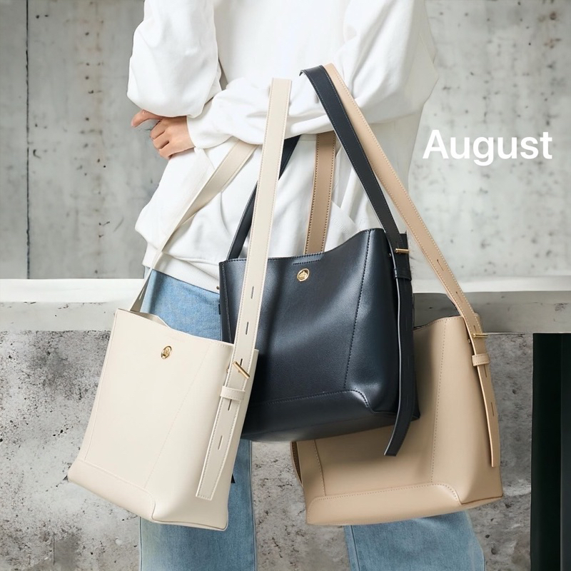 [New In] KEEP August กระเป๋าทรง Tote สไตล์ Minimal ใส่เอกสารใส่โน้ตบุ๊กจุของคุ้ม [มีบริการหลังการขาย]