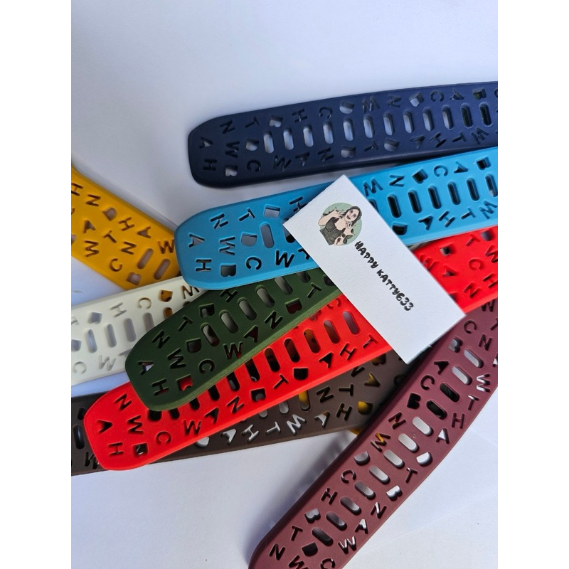 สายฉลุตัวอักษ สายซิลิโคน สายนาฬิกาสำหรับสมาร์ทวอช Smartwatch ขนาด 38/41/44/45/49 mm