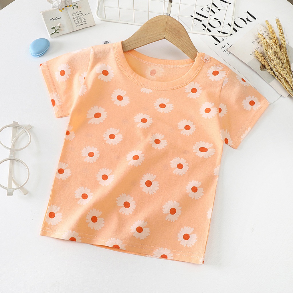 เสื้อยืดเด็ก เสื้อยืดคอกลมเเขนสั้น 6-12เดือน ผ้านิ่มcotton100% พิมพ์ลายการ์ตูนน่ารัก มีหลายเเบบให้เลือก ราคา ถูกที่สุด ดีลบีเคเค แกลเลอรีภาพที่ 3