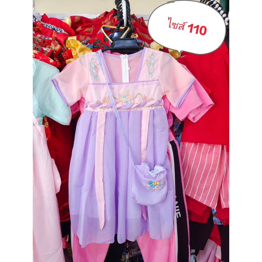 🧧🧧เดรชหมวยน้อย​งานปักดอกไม้ 🌸🌸 💗💗ผูกโบว์เอว ฟรุ้งฟริ้งน่ารัก​ น่ารัก​ 🎀🎀 - รูปที่ 4