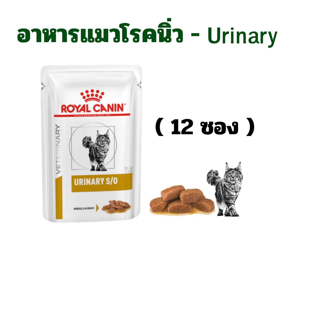 (หมดอายุ : 06/04/2027) royal canin อาหารแมวโรคนิ่ว urinary s/o 85 กรัม (12 ซอง)