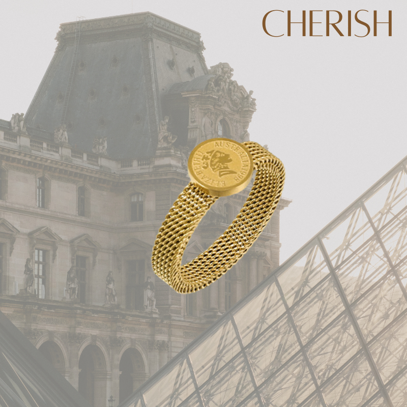 [CHERISHxMIHREH] แหวน Minimal Vintage ชุบทอง 18K งานจริงสวยมาก [CR48]