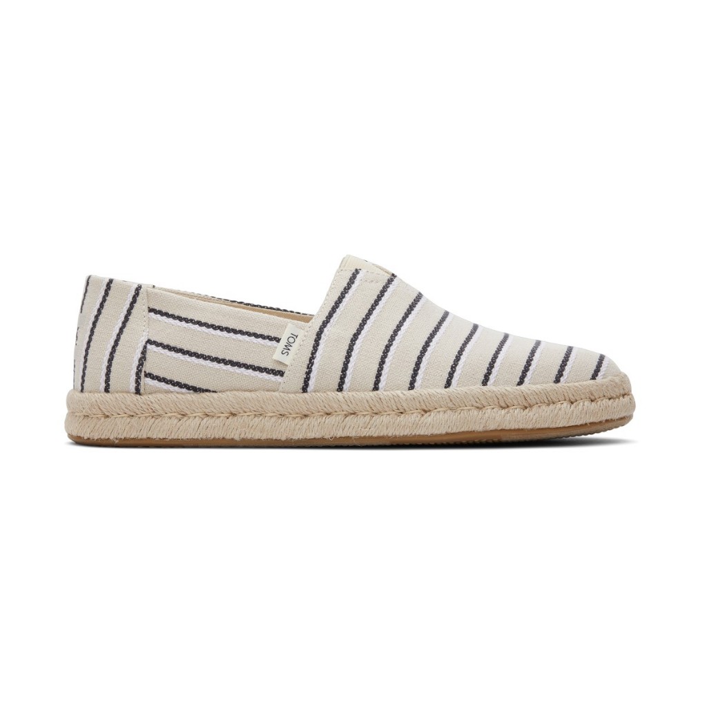 TOMS รองเท้าลำลองผู้ชาย สลิปออน รุ่น Alpargata Rope sole 2.0 Fog Woven Stripes (CC) รองเท้าลิขสิทธิ์แท้