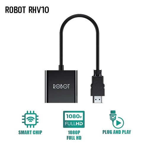 RHV10 ROBOT  HDMI TO VGA ตัวแปลง HDMI M เป็น VGA ตัวเมีย