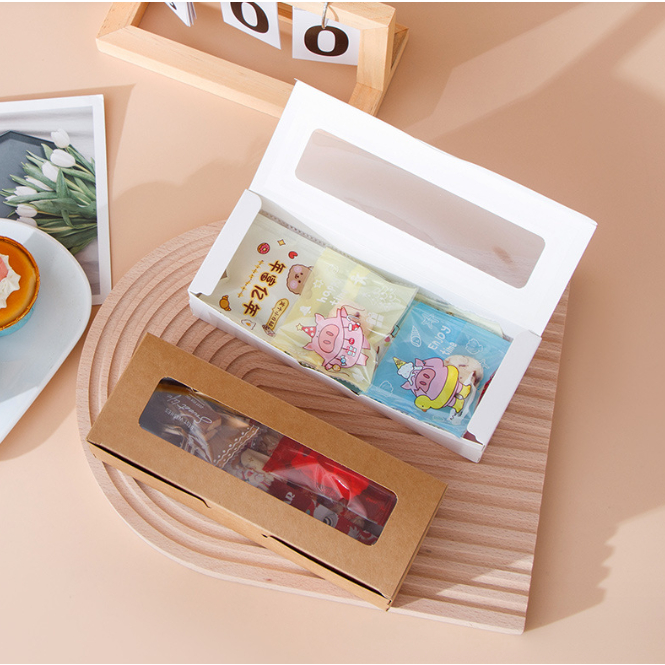 (10ใบ) กล่องคุกกี้ รุ่น B75 ขนาด 7.5 x 20.5 cm x สูง 5 cm.