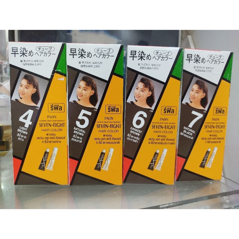 PAON Seven-Eight Refill ครีมย้อมผมปิดขาวภายใน 7-8 นาที