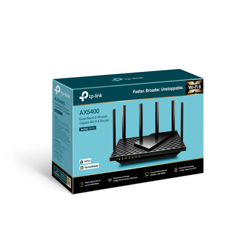 TP-LINK AX5400 Next-Gen Wi-Fi 6 Dual-Band  Wireless Gigabit Router 1x USB 3.0 Port Triple-Core CPU