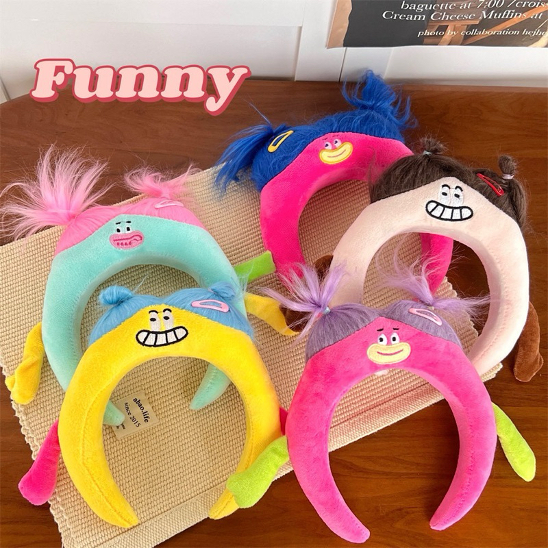 พร้อมส่ง ที่คาดผมฟองน้ำ ลายน่ารัก ตัวตลก หลากสี