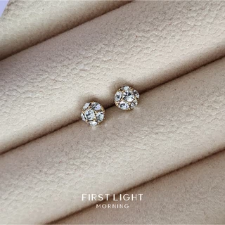 First Light Morning : Crystal Ball Earrings ต่างหู ต่างหูแป้นเสียบ