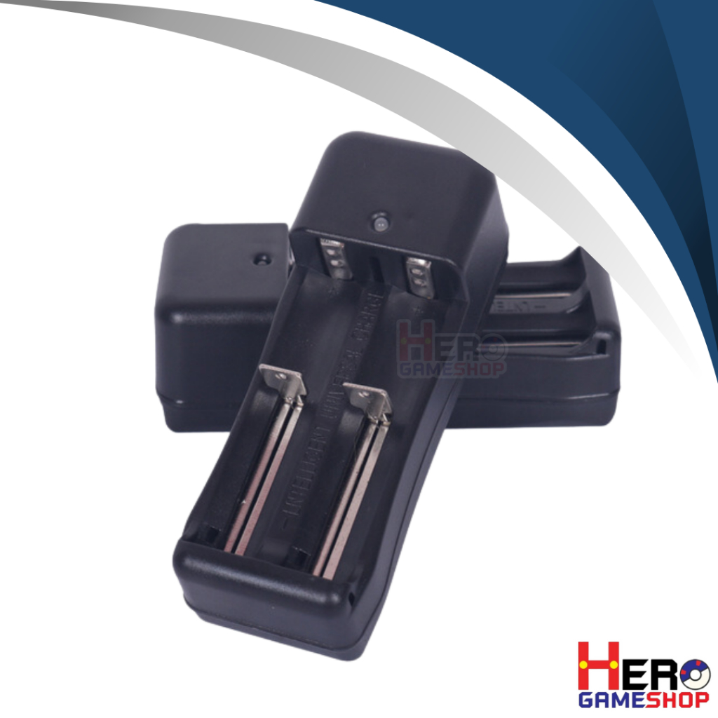 แท่นชาร์จถ่าน แบบ 2 ก้อน18500 / 14500 / 14505 / 16340 / 100V-240V 3.7V Li-ion Universal Rechargeable Li-ion Battery