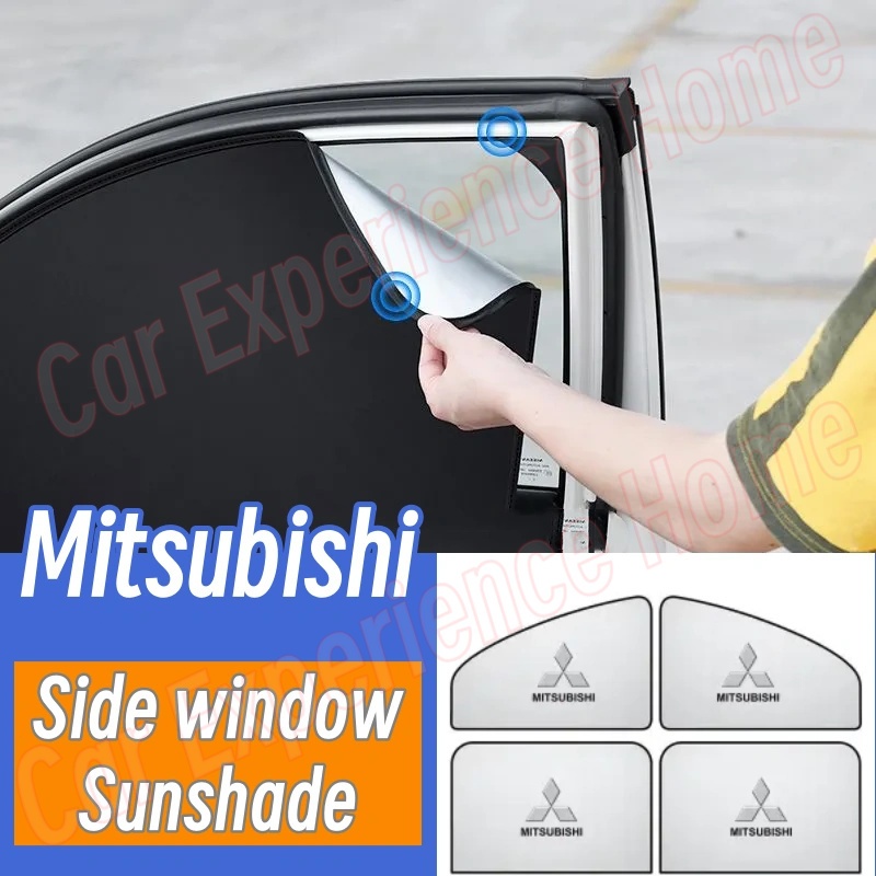 ผ้าม่านรถยนต์ ม่านฉนวนป้องกันแสงแดดสำหรับรถยนต์ Mitsubishi Triton Attrage Xpander แม่เหล็กดูดผ้าม่านด้านข้างสำหรับรถยนต์