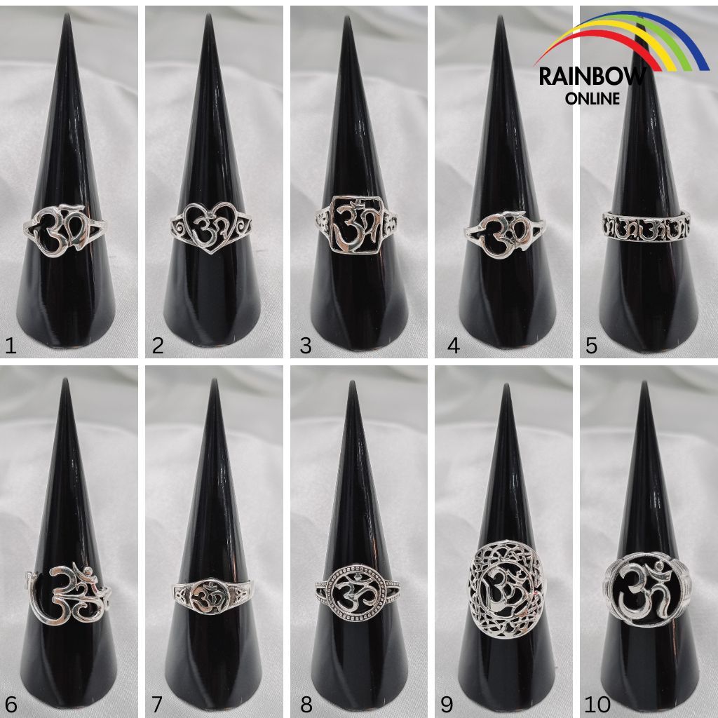 RainbowSilver ️ แหวนโอม10แบบ แหวนโอมเงินแท้  สวยจัดๆ  ️ พร้อมส่ง งานMade in Thailand สวยสุดๆงานส่งออก A02 ราคา ถูกที่สุด ดีลบีเคเค แกลเลอรีภาพที่ 4