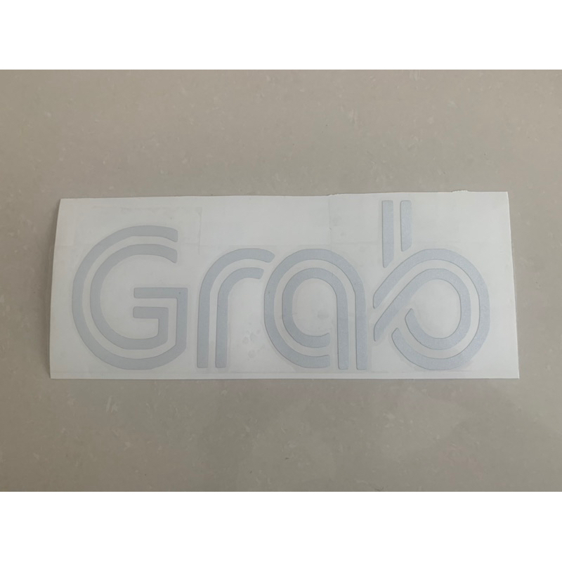 สติ๊กเกอร์แก๊ป grab 10x25cm ขนาดติดกระเป๋า ตัดด้วยสติ๊กเกอร์สะท้อนแสง
