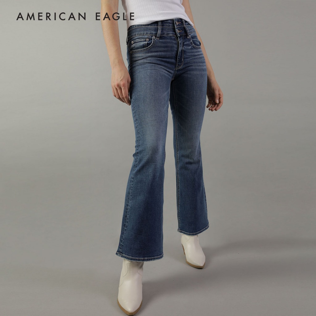 American Eagle Next Level Super High-Waisted Flare Jean กางเกง ยีนส์ ผู้หญิง แฟลร์ เอวสูง (WFB 043-4813-936)
