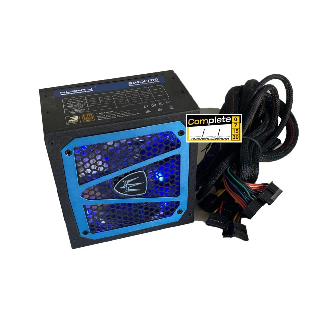 PSU/พาวเวอร์ซัพพลาย/700W/Penty/SuperBlack/SPEX700/80+Bronze/มีไฟสีฟ้า