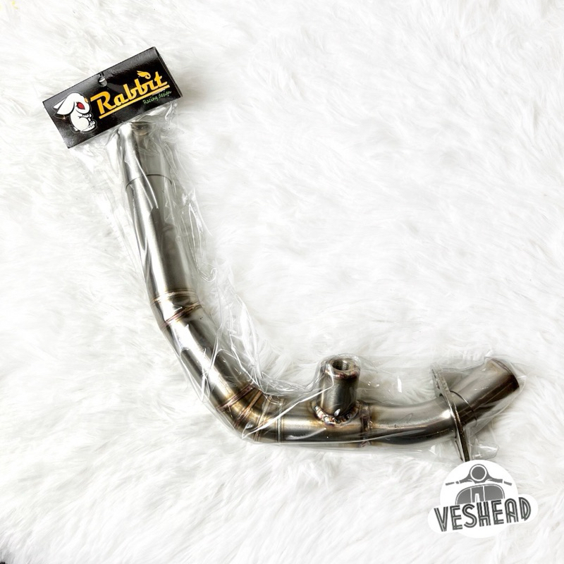 คอท่อไอเสีย สแตนเลส คอเชื่อม 28มม-32มม. สำหรับ Vespa Sprint / Primavera คอท่อ องศาหลบกรองน้ำมันเครื่