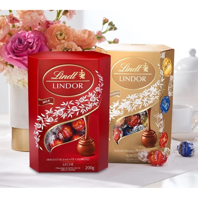 Lindt lindor chocolate assorted / milk chocolate ขนาด75g.-200gลินด์ ช็อกโกแลต ของฝาก ของขวัญนำเข้า