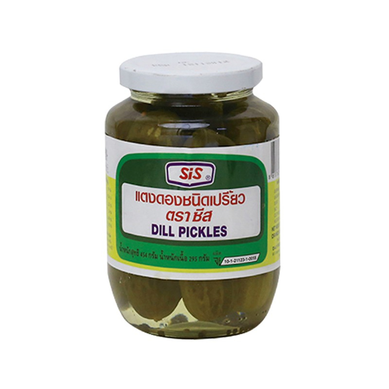 sis ชีส แตงกวาดอง รสเปรี้ยว 454 ก. (Sis Dill Pickles 454 g)