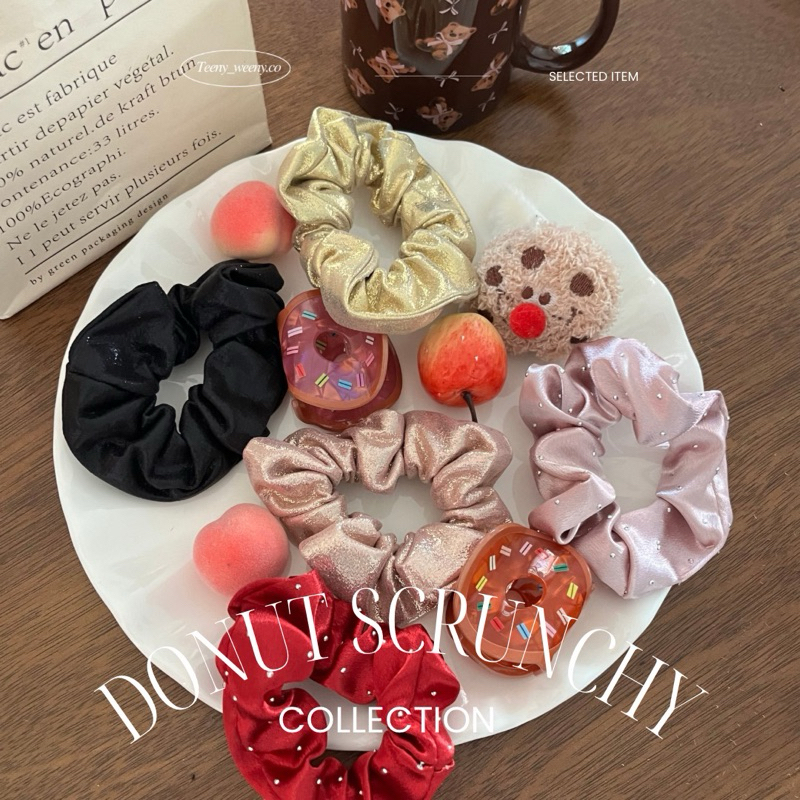 มีแบบใหม่! Donut scrunchy teenyweeny.co hair scrunchy ยางผูกผมสุดคิ้วท์ มีทั้งแบบซาตินและผ้าสองชั้น น่ารักมากกก