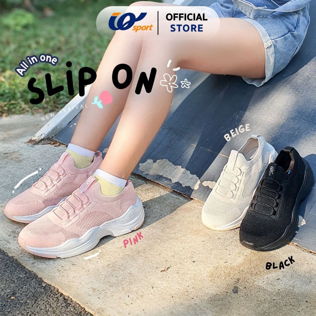 IQ SPORT รองเท้าผ้าใบผู้หญิงเพื่อสุขภาพ (Slip-On) รหัสDY6-KN2230L