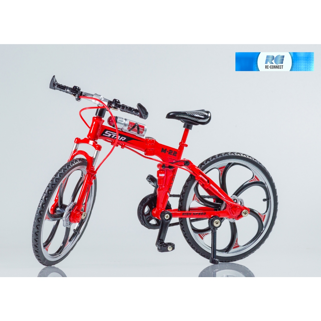 โมเดลรถจักรยาน เสือภูเขา พับได้ ของเล่น ของสะสม STAR 1:8 Bicycle Mountain Folding Bike M-22 MTB Trek Diecast Model Toy