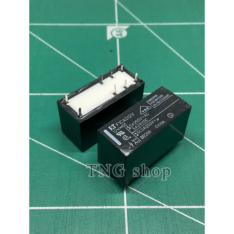 รีเลย์ F1CA012V  12VDC 8ขา 2คอนแทค 5แอมป์ สินค้าพร้อมส่ง ออกบิลได้