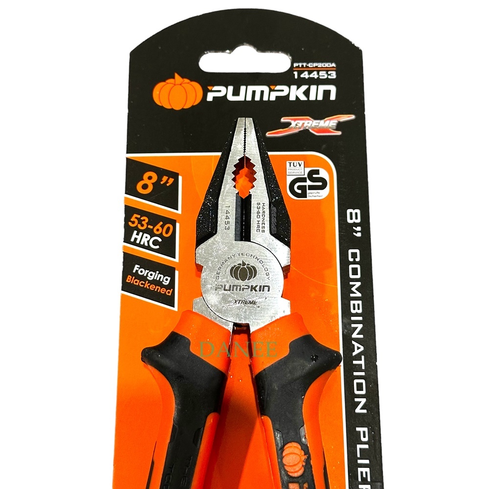 PUMPKIN คีมปากจิ้งจก 8นิ้ว 14453 PTT-CP200 คีม คีมปากจิ้กจก คีมตัด คีมหนีบ