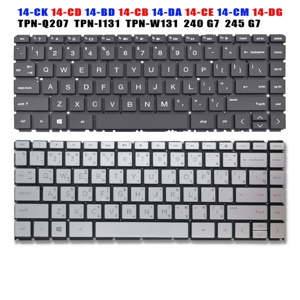 Keyboard Notebook HP Pavilion 14-CK 14-CD 14-BD 14-CB 14-DA 14-CE 14-CM 14-DG TPN-Q207 TPN-I131 TPN-W131