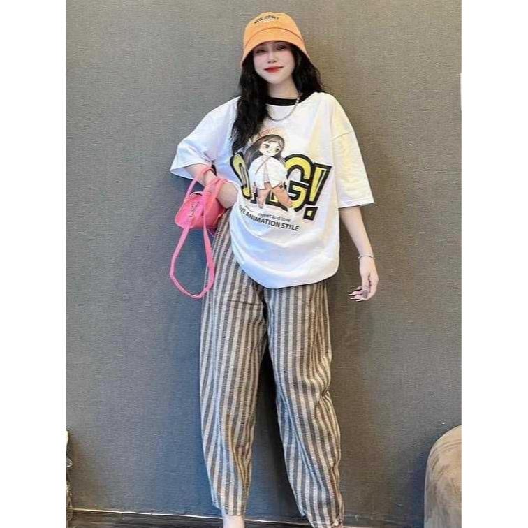 ชุดผู้หญิงOMG! เสื้อยืด ขายาว
