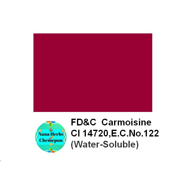 ผงสีแดง Azorubine /Carmoisine Powder (CI14720) (ละลายน้ำได้ Water-Soluble)