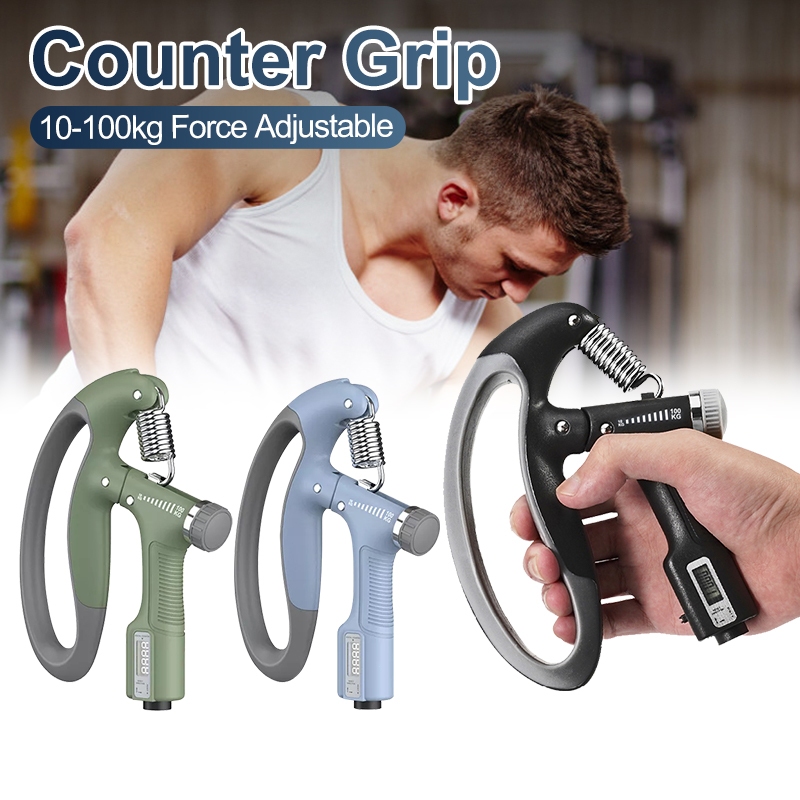 ที่บริหารข้อมือ แฮนด์กริ๊ป Hand Grip อุปกรณ์บริหารมือ ปรับได้10-100kg ที่บีบมือ