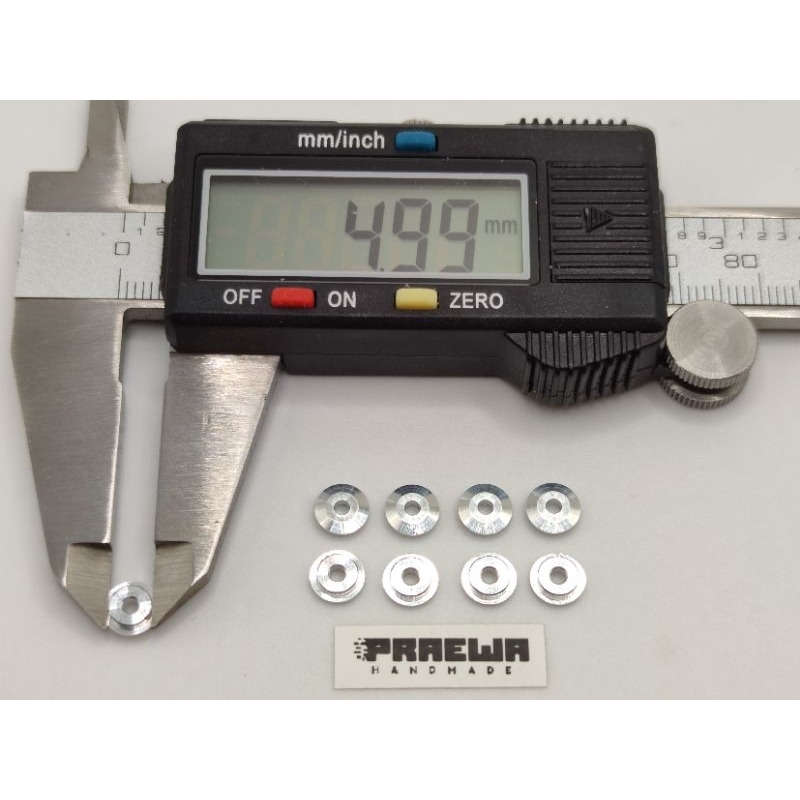 [2ชิ้น]แหวนรองโรลเลอร์ สำหรับลูกปืนเบอร์ 850 & 950 - Mini4WD Washer for 850 & 950 Bearing as a Roller