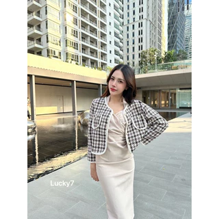 BY IRA Ann Tweet Cardigan 🔥พร้อมส่ง🔥 (9363)เสื้อคาร์ดิแกนแขนยาวผ้าทวิต ใส่คลุมเก๋ๆ ให้ลุคแบบผู้ดี ดูดี ดูแพงสุดๆ