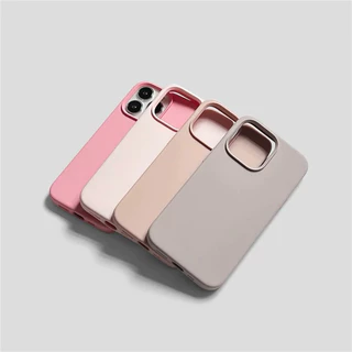 Supercase สำหรับรุ่นi7-i15promax เคสซิลิโคน บุกำมะหยี่ สีชมพู i15 i15pro i15plus i15promax i14 i14pro i14promax