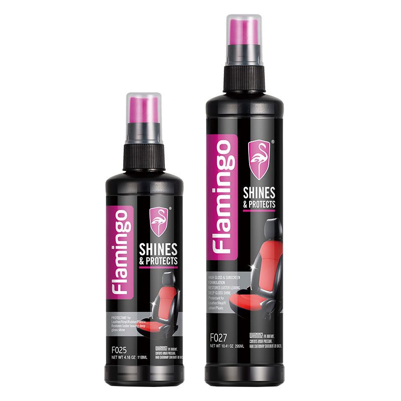 Flamingo น้ำยาเคลือบหนัง เพิ่มความชุ่มชื้นเงางาม ฟื้นฟูหนัง ใช้ได้กับเครื่องหนังต่างๆ ความจุ295ml