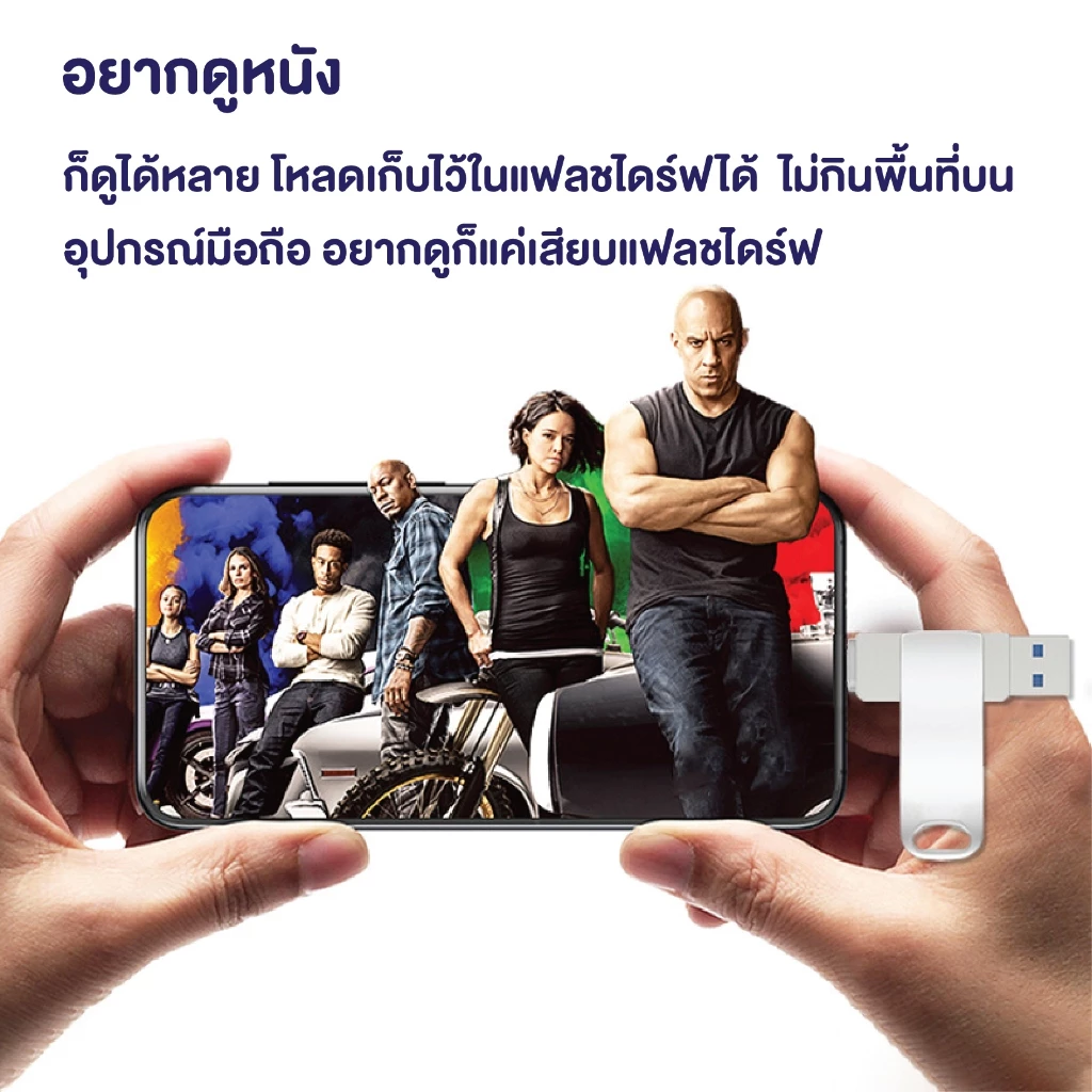 แฟลชไดรฟ์ 2-in-1 USB 3.0 + Type-C OTG สำหรับ Android สมาร์ทโฟน ถ่ายโอนข้อมูลความเร็วสูง thumbnail 6