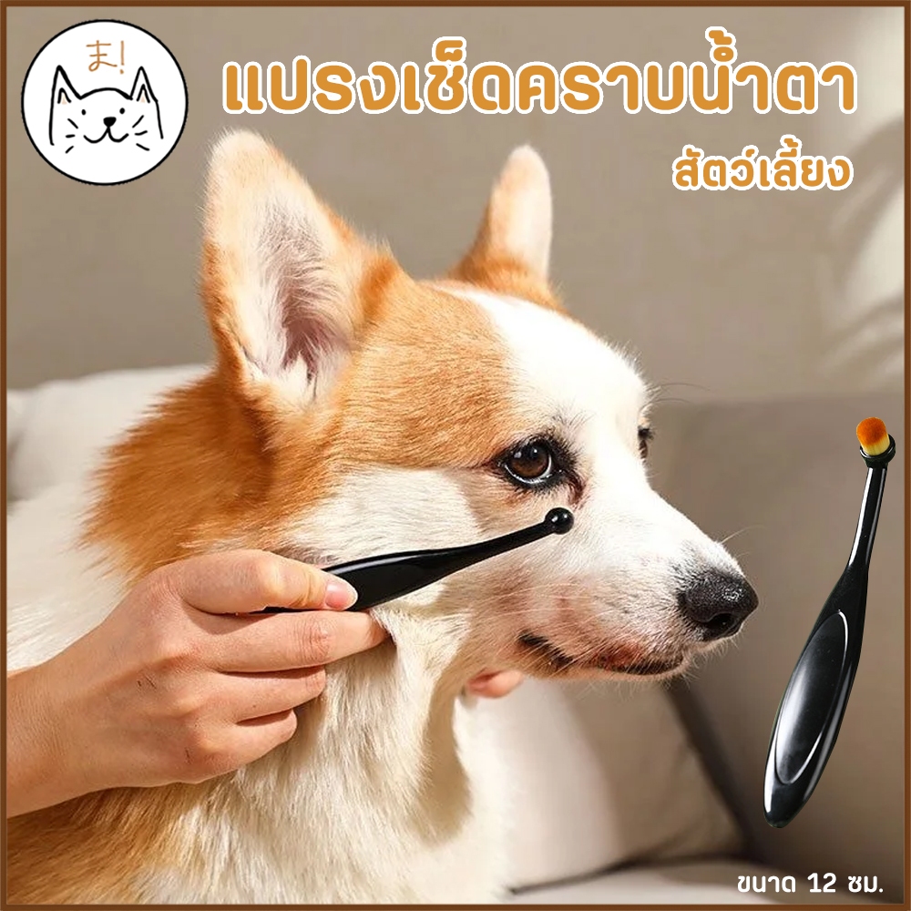 KUMAま แปรงเช็ดคราบน้ำตา สัตว์เลี้ยง ขนแปรงอ่อนนุ่ม เช็ดตา แปรงทำความสะอาด Tearstain Remover Brush