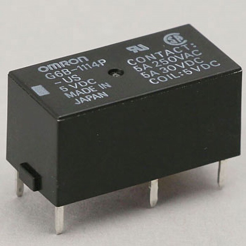 G6B-1114P-US เป็นรีเลย์ขาแหลม 4ขา กระแส 5A 250VAC มี 5VDC 12VDC 24VDC