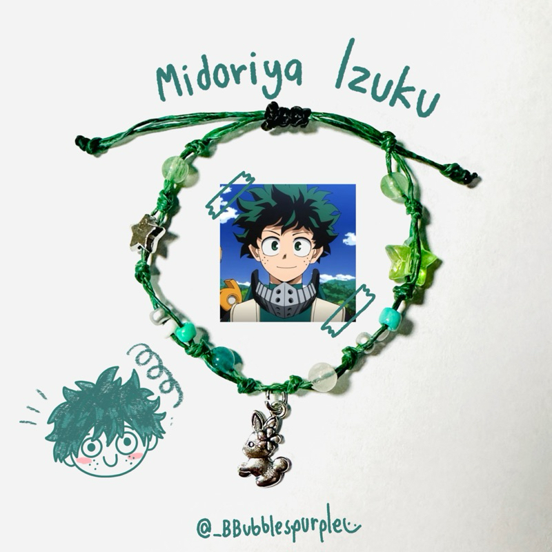 ( พร้อมส่ง ) กำไล ข้อมือ เชือกเทียน My hero academia ❤️ ราคา ถูกที่สุด ดีลบีเคเค แกลเลอรีภาพที่ 4