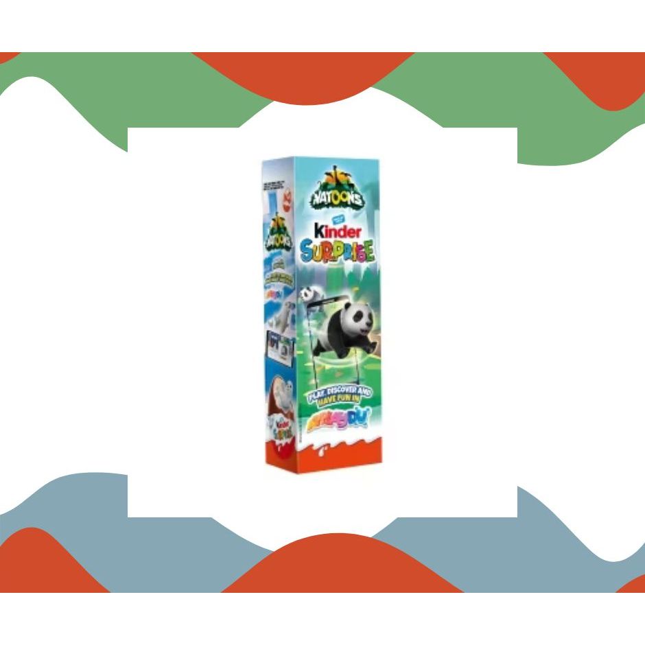 Kinder Eggs Surprise Natoons มีของเล่นข้างใน 1 กล่อง มี 4 ชิ้น 80g E.29/08/24