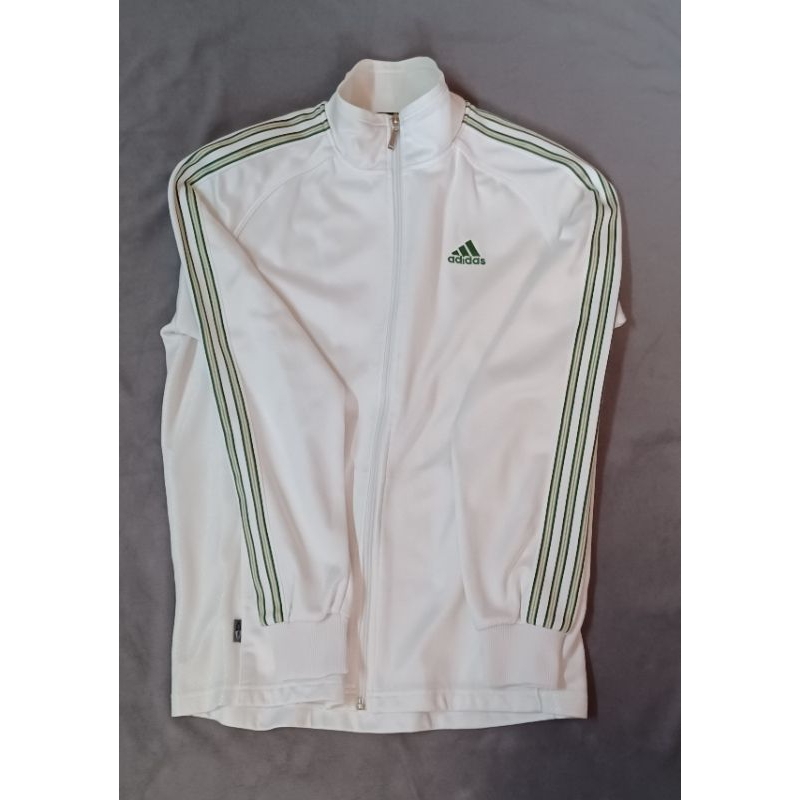 เสื้อวอร์ม Adidas climalite สีขาว แทั(มือสอง)