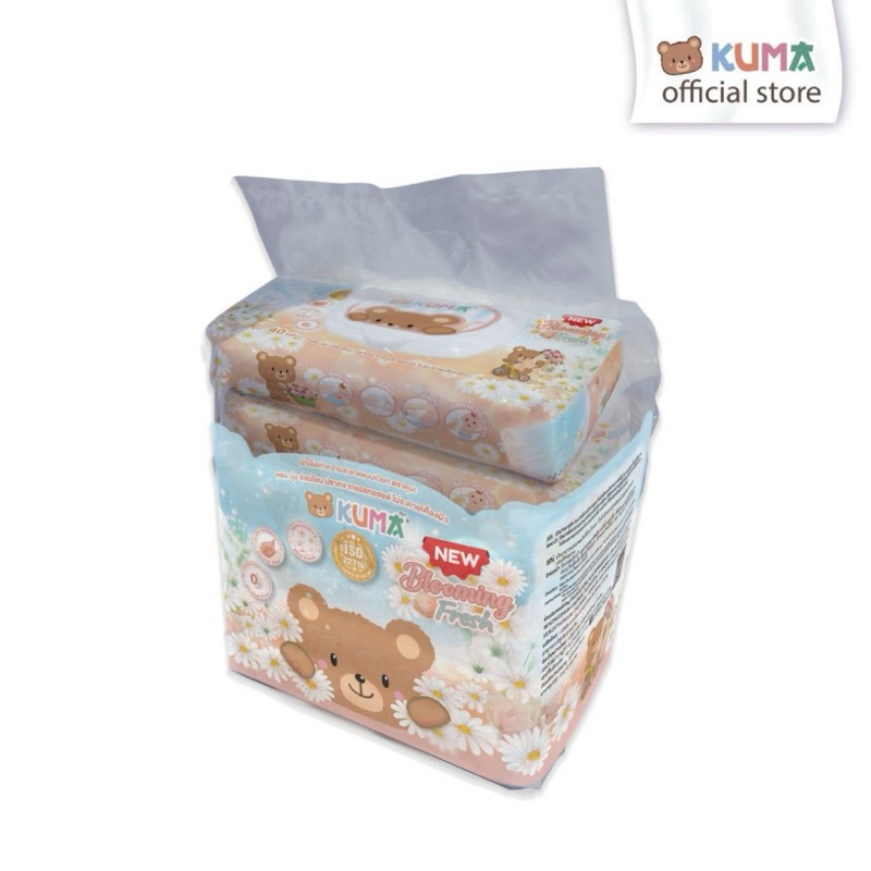 ยกแพ็ค KUMA ทิชชู่เปียก Blooming fresh  : 6 ห่อ