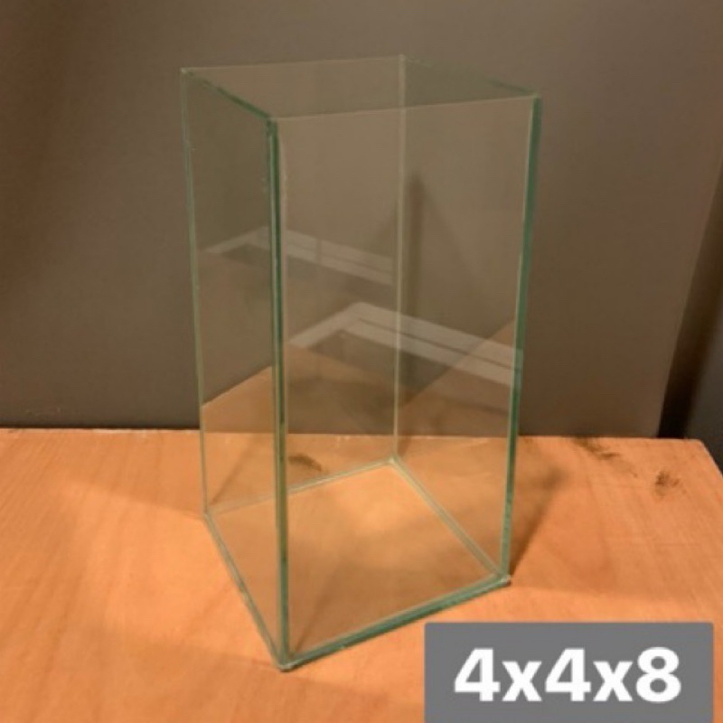 โหลปลากัด 4x4x8 นิ้ว หนา 3 มิลลิเมตร กระจกใส Clear