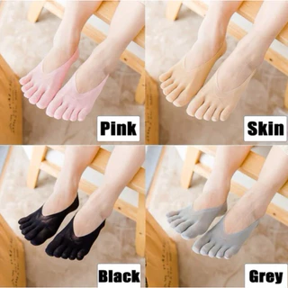 ถุงเท้าเกรดAแยกนิ้วใยบัวเหมาะสำหรับฤดูร้อนใส่กับรองcut shoes แยกนิ้ว ผ้าบาง ไม่อับชื้น ระบายอาการ เสริมซิลิโคลนกันลื่น